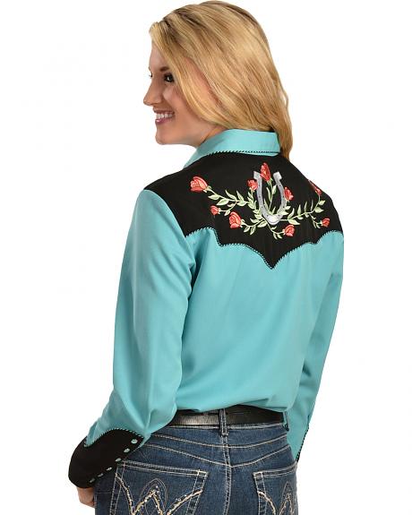 Scully Floral Justice Long Sleeve Snap Front Western Shirt