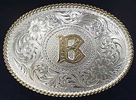 silver belt buckle