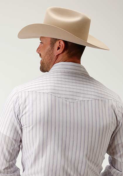 Roper Striped Long Sleeve Snap Front 