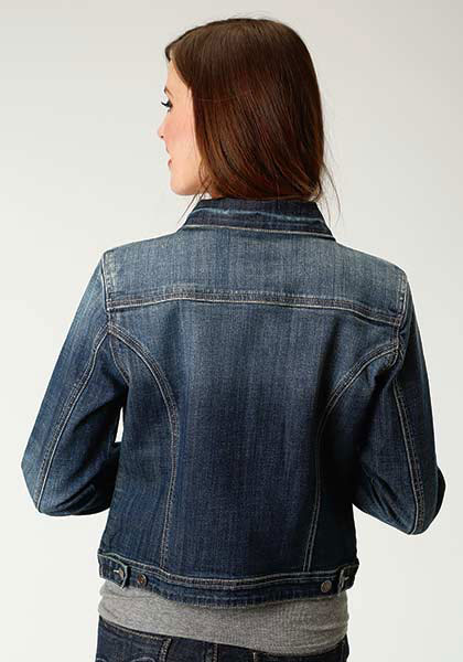Roper Stretch Denim Jacket - Blue - Ladies' Western Outerwear