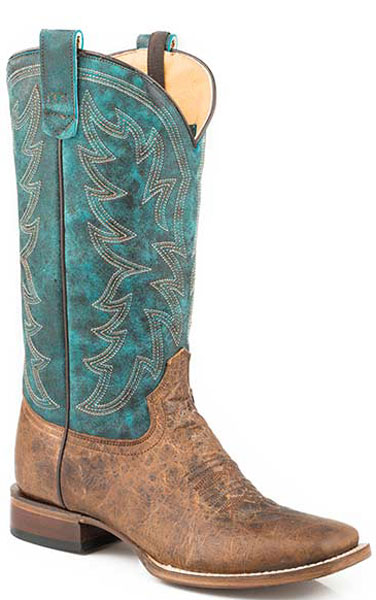 teal western boots