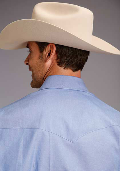 Stetson Pinpoint Oxford (White) - Boy's Western Shirt (Closeout)