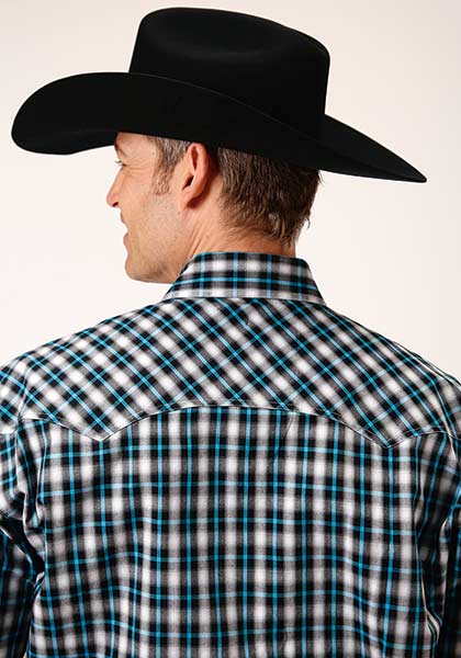 Roper Plaid Long Sleeve Snap Front Western Shirt- Big & Tall , Men's ...