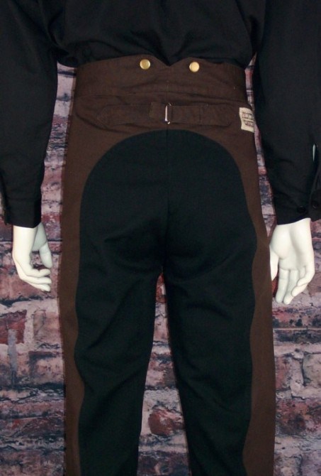 Frontier Classics Saddle Seat Pant - Black-Brown- Men's Old West