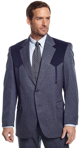 Circle S Boise Western Suit Coat - Heather Navy - Men's Western Suit ...