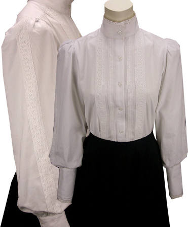 Frontier Classics Grace Blouse - White - Ladies' Old West Clothing | Spur Western Wear