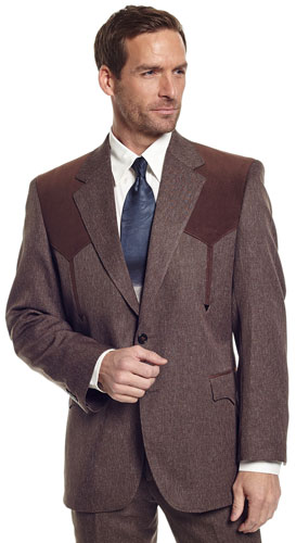 Circle S Boise Western Suit Coat Heather Brown Men s Western