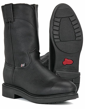 black justin work boots