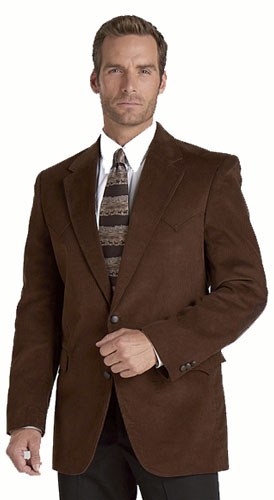 Circle S Corduroy Western Sport Coat - Chestnut - Men's Western Suit Coats, Suit Pants, Sport Coats, Blazers | Spur Western Wear