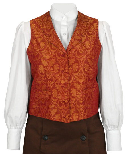 Frontier Classics Vest -Coral/gold - Ladies' Old West Vests and Jackets | Spur Western Wear