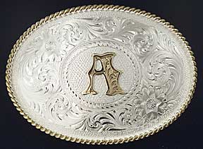 Montana Silversmiths Initial A Western Belt Buckle - Western Belt Buckles | Spur Western Wear