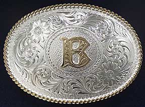 Montana Silversmiths Initial B Western Belt Buckle - Western Belt Buckles | Spur Western Wear