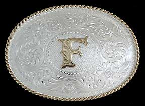 Montana Silversmiths Initial F Western Belt Buckle - Western Belt Buckles | Spur Western Wear