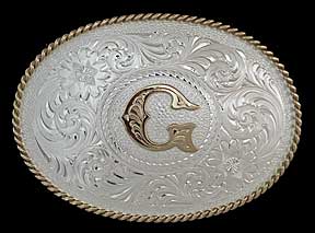 Montana Silversmiths Initial G Western Belt Buckle - Western Belt Buckles | Spur Western Wear