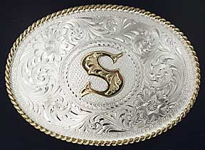 Montana Silversmiths Initial S Western Belt Buckle - Western Belt Buckles | Spur Western Wear