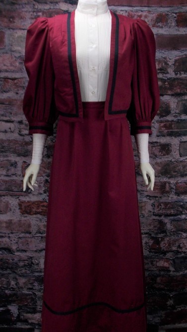Frontier Classics Two Piece Ensemble - Burgundy - Ladies' Old West Ensembles | Spur Western Wear