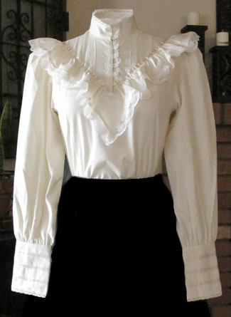 Frontier Classics Ruffled Blouse - Natural - Ladies' Old West Blouses ...