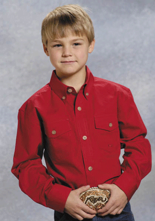 long sleeve red shirt boys