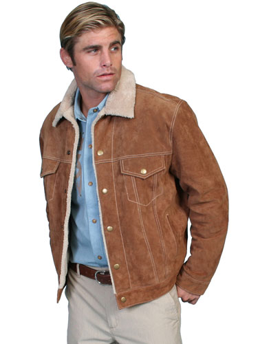 sherpa lined leather jacket