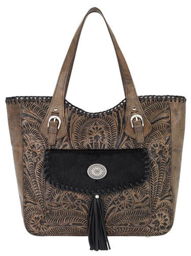 American West Annie s Secret Concealed Carry Shoulder Bag Charcoal Brown Ladies Western Handbags And Wallets