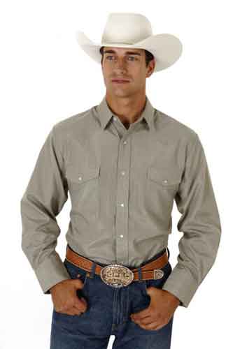 Roper Tone on Tone Long Sleeve Snap Front Western Shirt - Loden - Men's Western Shirts | Spur Western Wear