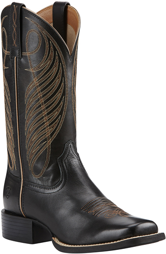 ariat square toe black boots