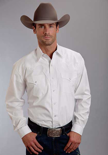 Stetson Poplin Long Sleeve Snap Front 