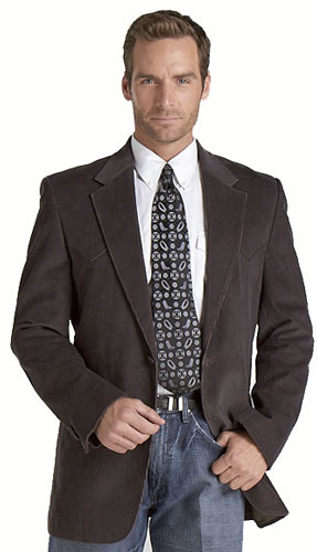 charcoal sport coat with jeans