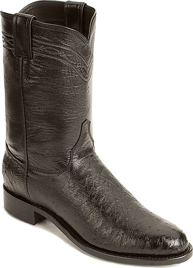 justin smooth ostrich roper cowboy boots