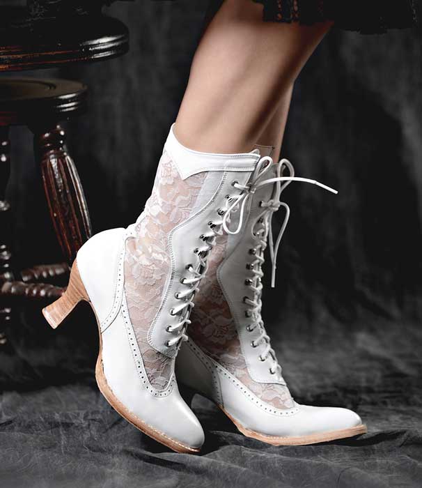 white lace cowboy boots