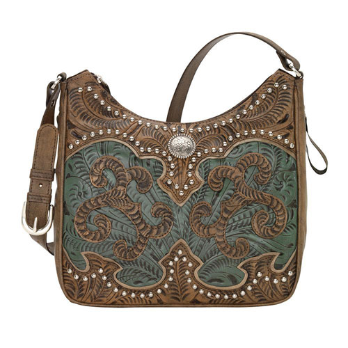 T-BAGS Los Angeles Tooled Leather Purse Handbag Floral Turquoise Boho |  Tooled leather purse, Leather purses, Purses and handbags