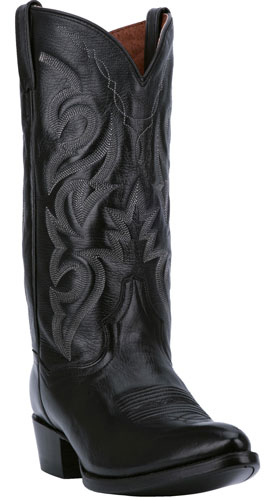 black round toe cowboy boots