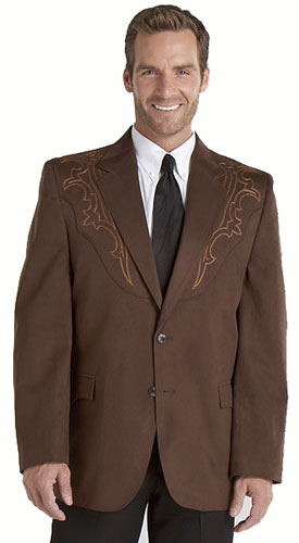 Circle S Galveston Western Sport Coat - Chestnut, Men's Western Suit ...