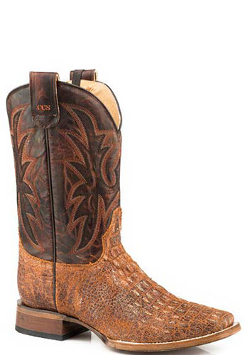 Roper Sidewinder CCS Pierce Western Boot - Distressed Cognac - Men's Western Boots | Spur Western Wear