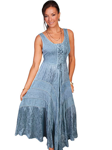 Scully Honey Creek Lace Front Dress - Ash Grey - Ladies' Western Skirts ...