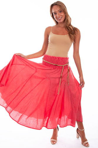 Scully Cantina Skirt - Red - Ladies' Western Skirts And Dresses | Spur Western Wear
