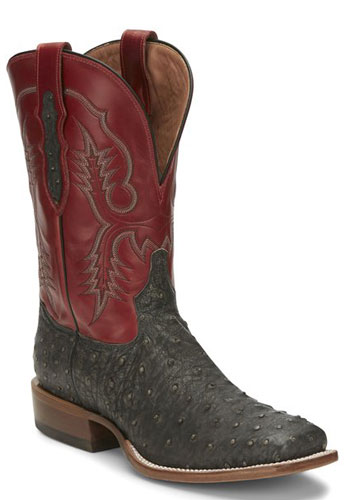 Tony Lama Augustus Grey Full Quill Ostrich Western Boot - Men's Western Boots | Spur Western Wear