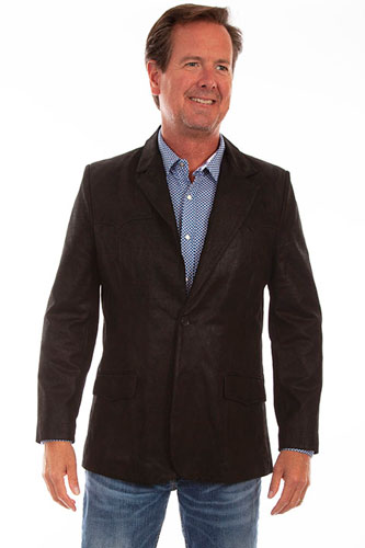 Scully Leather Western Blazer Black Men s Leather Western Vests and Jackets Spur Western Wear