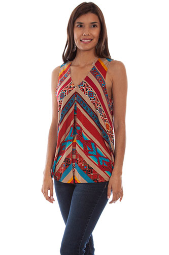 Scully Honey Creek Serape Tank Top - Ladies' Western Shirts | Spur Western Wear