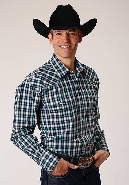 Roper Plaid Long Sleeve Snap Front Western Shirt- Big  & Tall , Men's Western Shirts | Spur Western Wear