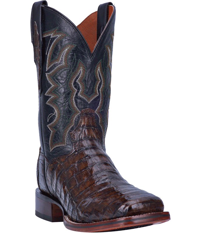 Dan Post Kingsly Caiman Western Boot - Chocolate, - Men's Western Boots | Spur Western Wear