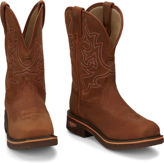 Justin Resistor Nano Comp Toe Work Boot ,Water Proof Work Boot, - Men's Western Boots | Spur Western Wear