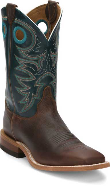 Justin Bent Rail "Austin Western Boot - Brown - Men's Western Boots | Spur Western Wear