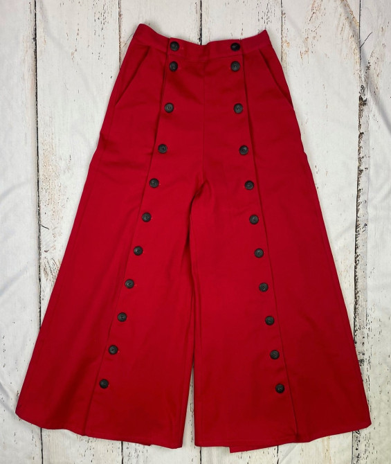 Frontier Classics Button Front Split Riding Skirt -Red,- Ladies' Old ...