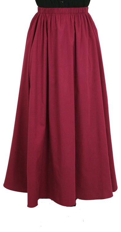 Frontier Classics Bustle Skirt - Burgandy - Ladies' Old West Skirts and Dresses | Spur Western Wear