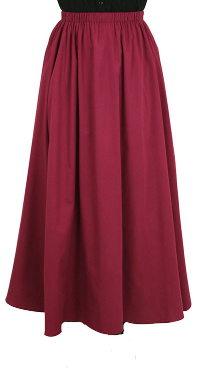 Frontier Classics Bustle Skirt - Burgandy - Ladies' Old West Skirts and Dresses | Spur Western Wear