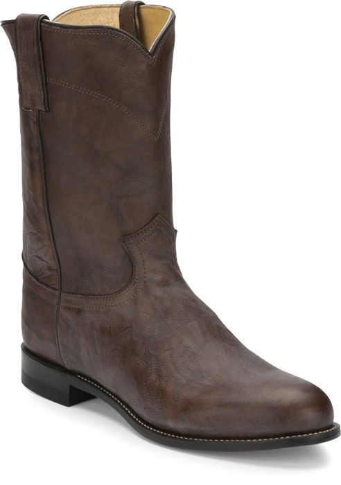 Justin Classics Jackson Roper Western Boot -Brown,- Men's Western Boots | Spur Western Wear