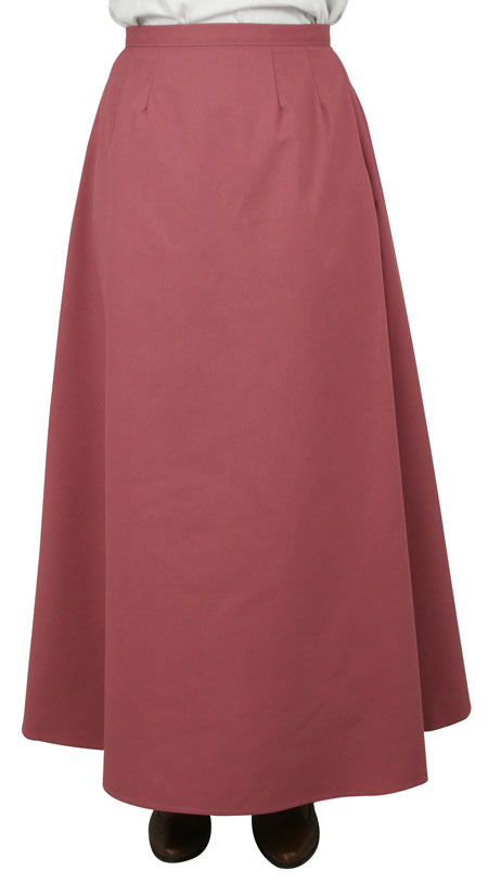 Frontier Classics Cotton Twill Walking Skirt -Dusty Rose - Ladies' Old West Skirts and Dresses | Spur Western Wear