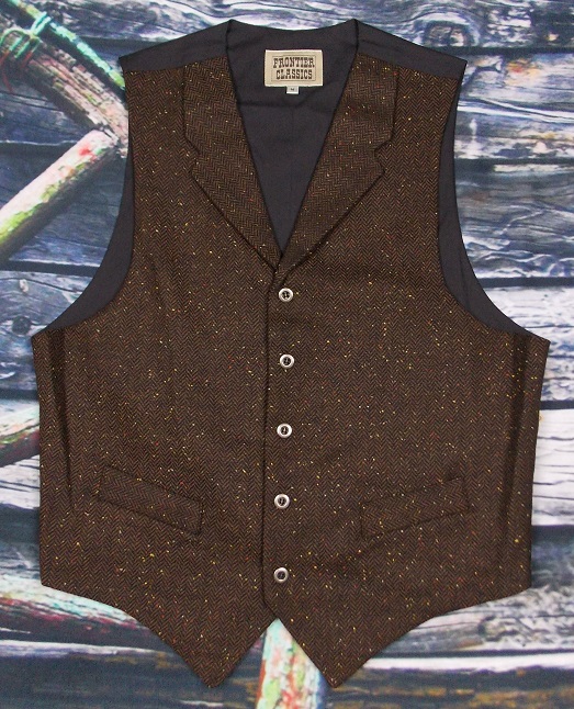 Frontier Classics  Cattle Baron Vest -Dark brown, Men's Old West Vests and Jackets | Spur Western Wear