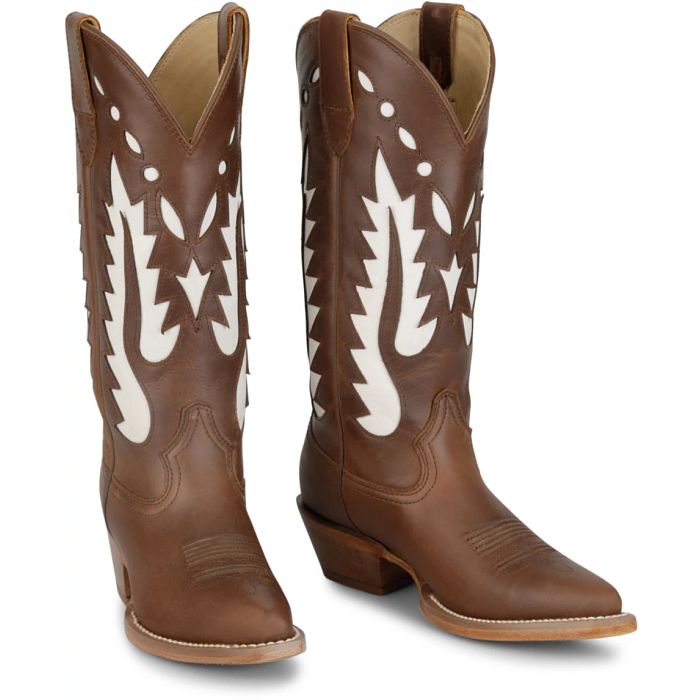 Justin "Faye" Western Boot - Ladies - Style# 19-19-VN4442 Choc, Cowgirl Boots, Cowboy Boots,  Ladies' Western Boots | Spur Western Wear
